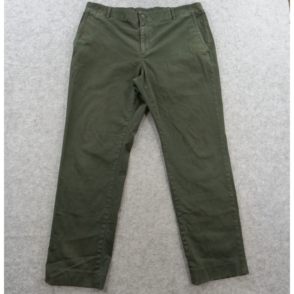 Vince Pants Mens Extra Large Chino Green Classic Fit Owen Flat Front Mid RIse